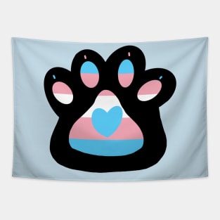 Transgender paw print Tapestry