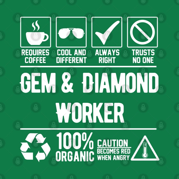 Gem and Diamond Worker Job (white) by Graficof