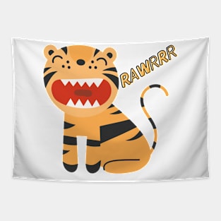 Cute Tiger Cub Rawrrr Tapestry