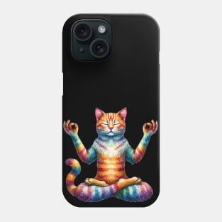 Rainbow Yogi Cat Phone Case