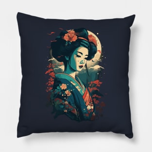 Tradicional Japanese Woman Geisha Pillow