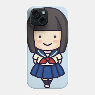 Cute Japanese Student Girl Phone Case