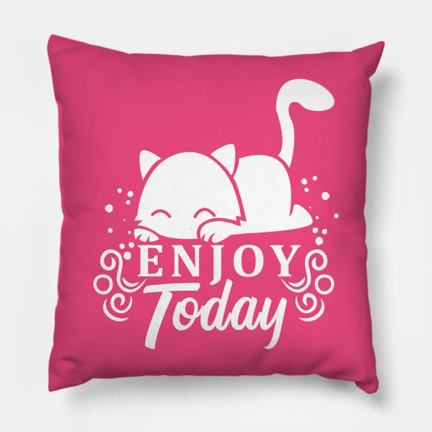 Enjoy Today Pillow by peekxel