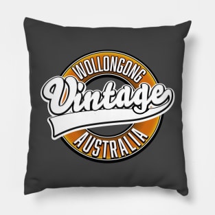 Wollongong australia vintage style logo Pillow