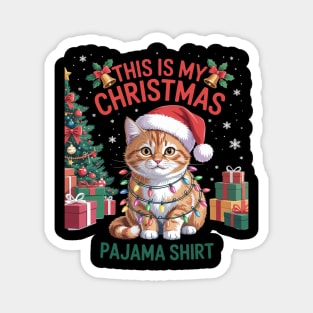 This is My Pajama British Longhair Santa Cat Lovers Magnet