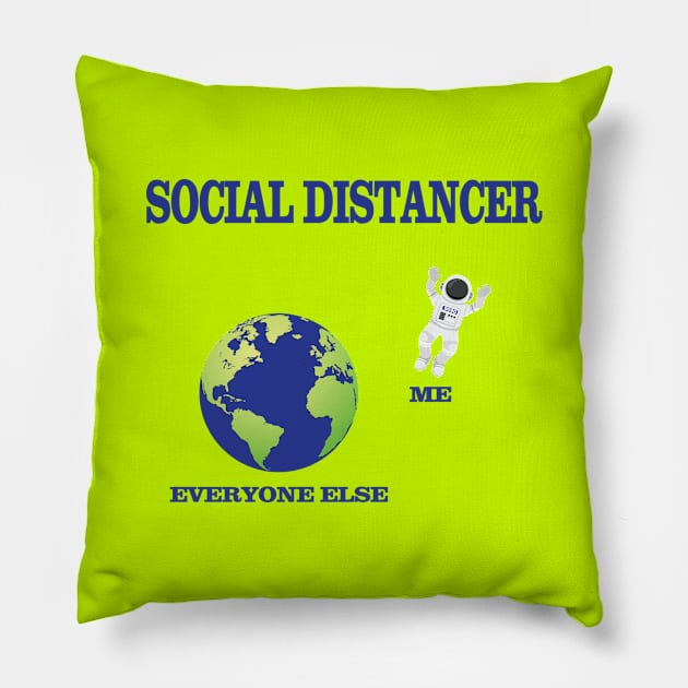 Social Distancer Pillow by JevLavigne