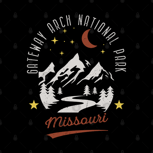 Vintage Gateway Arch National Park Missouri by Bullenbeisser.clothes