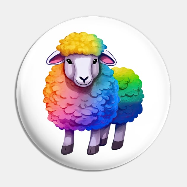 LGBT Sheep #2 Pin by Chromatic Fusion Studio