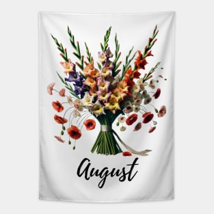 August Flower Shirt, August Birth Month, Vintage Watercolor Floral Tshirt, Mothers Day Gift, Boho Garden, Cottagecore TShirt, Van Gogh Tee Tapestry