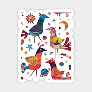 Stargazing birds Magnet