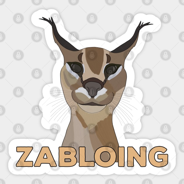 Zabloing Cat Meme - Zabloing Floppa Cat - Pillow