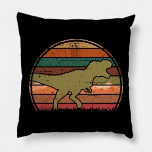 Tyrannosaurus T Rex Sunset Pillow