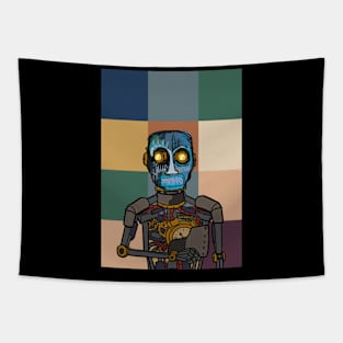 Discover NFT Character - RobotMask Pixel with Street Eyes on TeePublic Tapestry