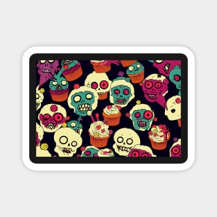 Punk Rock Zombies and Cupcakes Magnet