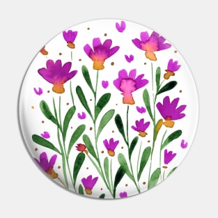 Forget me not flowers - viva magenta and green Pin