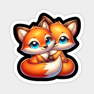 Fox Best Friends - Fox Couple Magnet