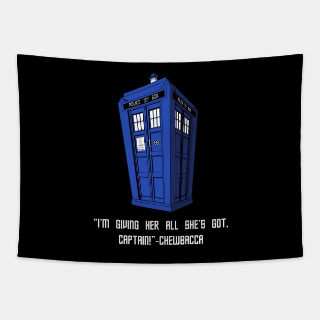 Timey Wimey Misquote Tapestry by SJayneDesign