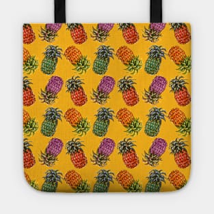 Colorful Cool Hawaiian Pineapple Fruit Pattern Tropical Summer Gift Tote