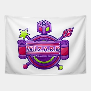 Wizard Wands, Amulet and d6 Coat of Arms Tapestry