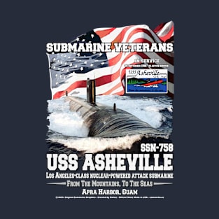 USS Asheville SSN-758 US Navy Submarine T-Shirt