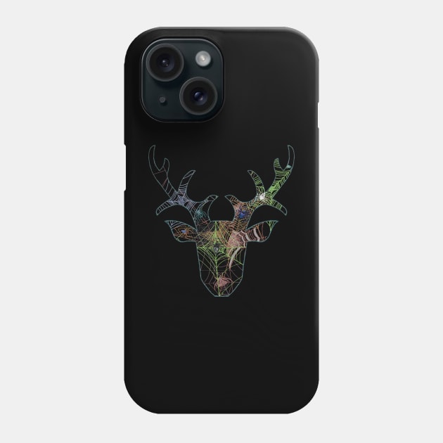 Web Head Deer v1 Phone Case by AJ Leibengeist