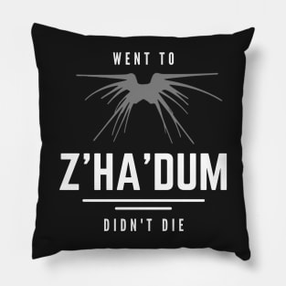 Went to Z'ha'dum - Didn't Die - Shadow Ship - Black - Sci-Fi Pillow