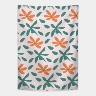 Abstract Peach Flowers Pattern 2 Tapestry