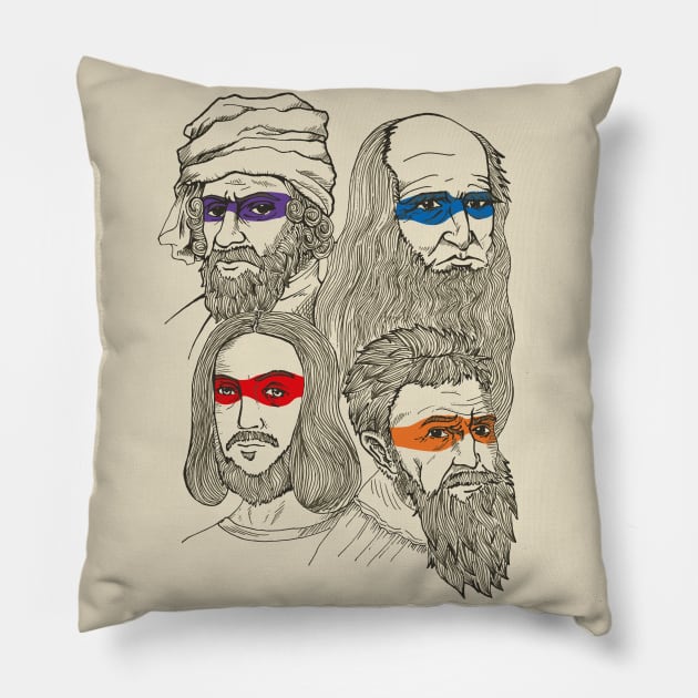Ninja Artists Pillow by felipeoferreira
