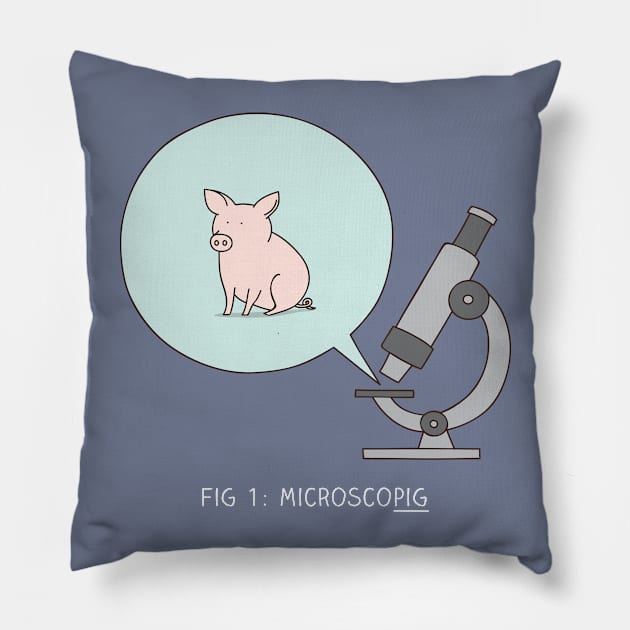 microscopig Pillow by milkyprint