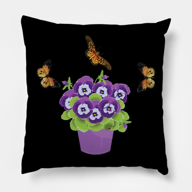 Butterfly Pillow by Flowerart1232