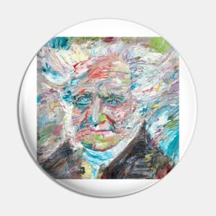 ARTHUR SCHOPENHAUER oil portrait Pin