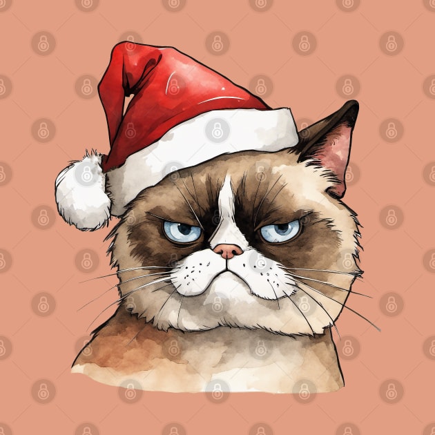 Angry Christmas Cat - Meowy Christmas Cat by Pop Cult Store