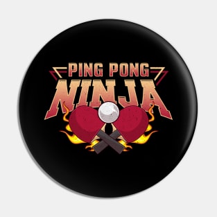 Ping Pong Ninja Table Tennis Pingpong Player Pin