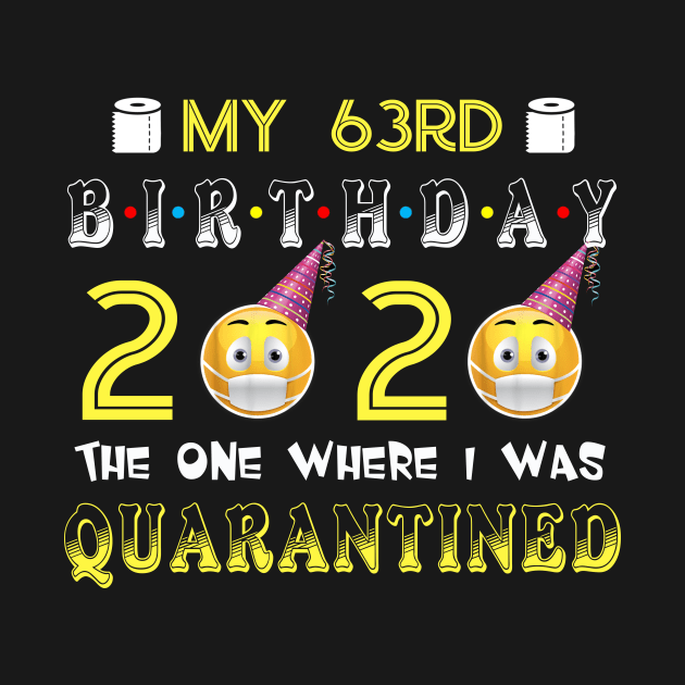 my 63rd Birthday 2020 The One Where I Was Quarantined Funny Toilet Paper by Jane Sky