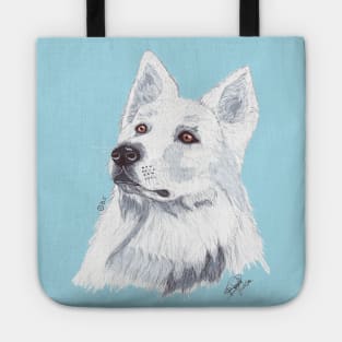 WHITE SWISS SHEPHERD DOG Tote