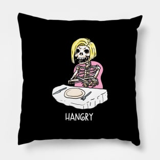 Hangry skeleton Pillow