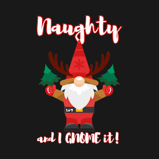 NAUGHTY AND I GNOME IT T-Shirt