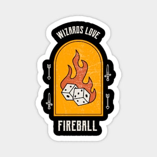 Wizards Love Fireball Magnet