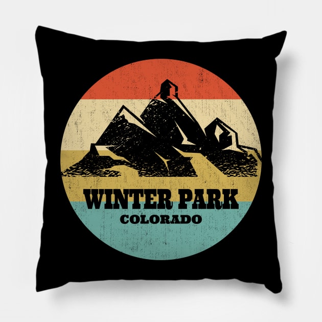 Winter Park Colorado Pillow by Anv2