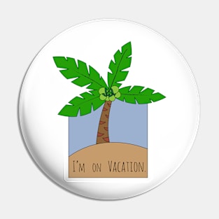 Beach Coconut Tree Pin