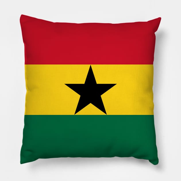 Ghana Flag Pillow by DetourShirts