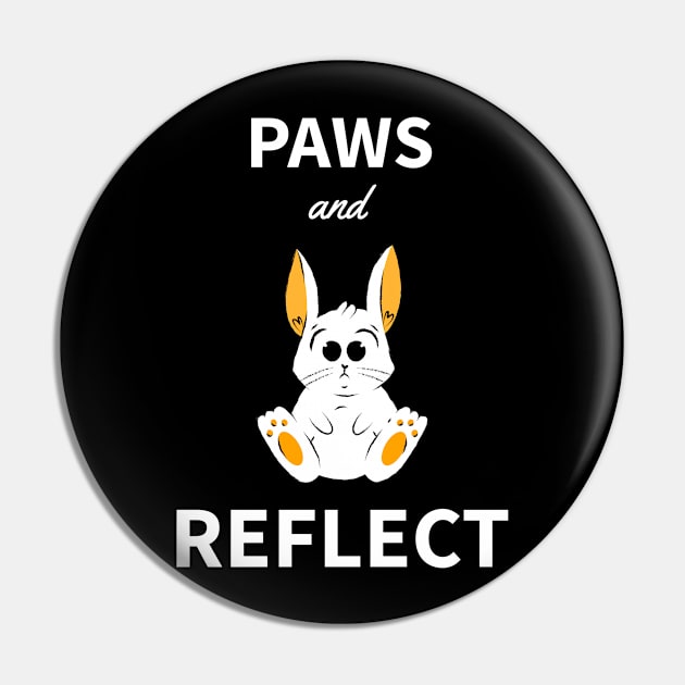 Paws and Reflect Rabbit Pin by Small Furry Friends