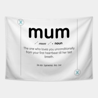 Mum  Definition  Gift Typography Print Art Print Printable Quotes Tapestry