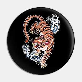 retro classic zodiac Tiger Pin