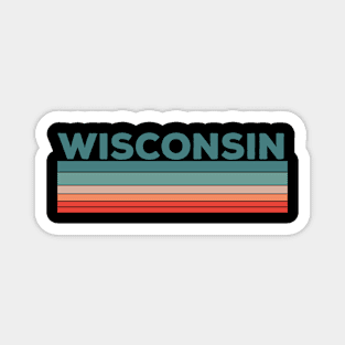 Wisconsin Retro Vintage 70s 80s Design Magnet