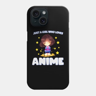 just a girl who loves anime - Chibi anime Phone Case