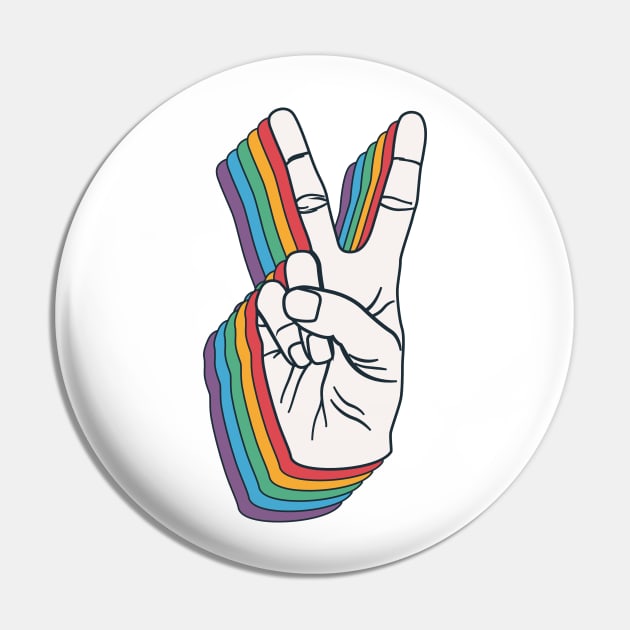 Peace Sign - Peace Hand Sign Gesture Pin by edwardechoblue