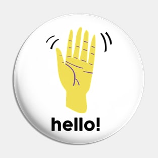 Hello! illustration Pin