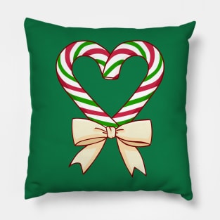 Candy Cane Heart Pillow