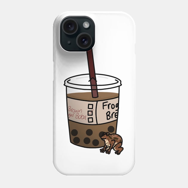 American Toad Brown Sugar Boba Phone Case by ceolsonart